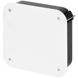Распаячная коробка ЭРА KRP-115-115-45 СП черно-белая 115х115х45мм для полых стен металлические лапки крышка IP20