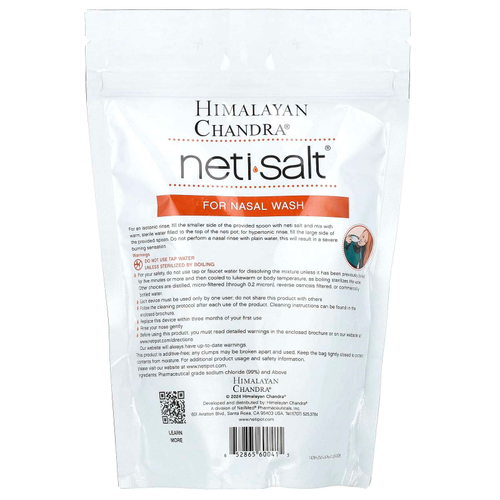 Himalayan Chandra, Neti Salt, соль для промывания носа, 680,3 г (1,5 фунта)