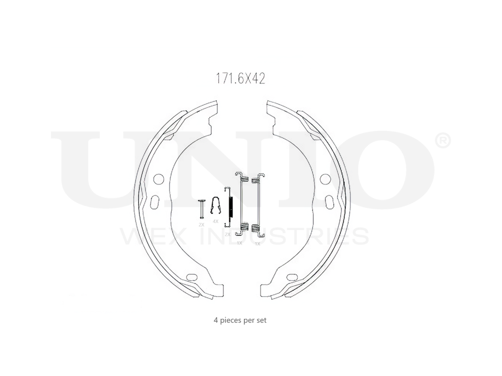 Колодки тормозные бараб. задние с установ. к-том UNIO BRP-10075