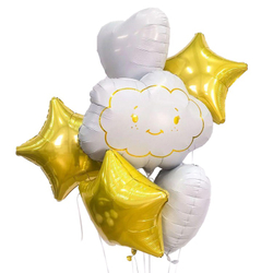 Фигура "Белое облачко с золотой улыбкой"