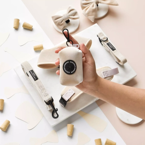 Холдер для гигиенических пакетов Велюр шампань