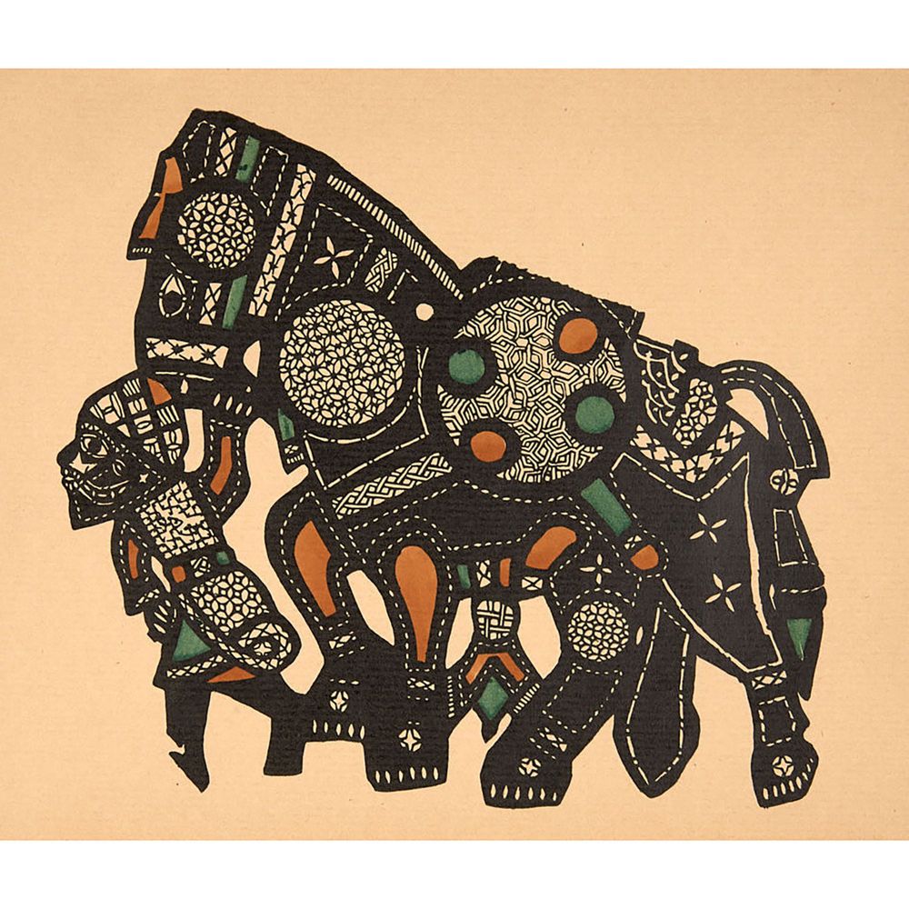 Египетская фигура, играющая в тени, из альманаха «Синий Всадник». Хромолитография. До 1912 г.