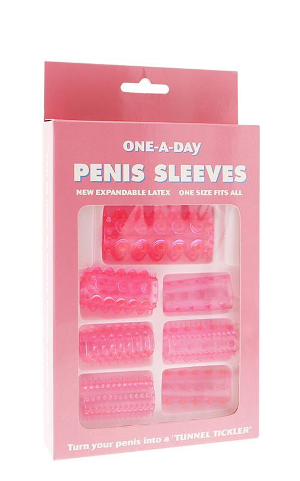 Набор из 7 розовых насадок на пенис ONE-A-DAY PENIS SLEEVES PINK (Цвет: розовый)