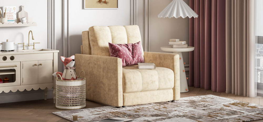 Босс Лофт кресло-кровать Велюр Роял шампань