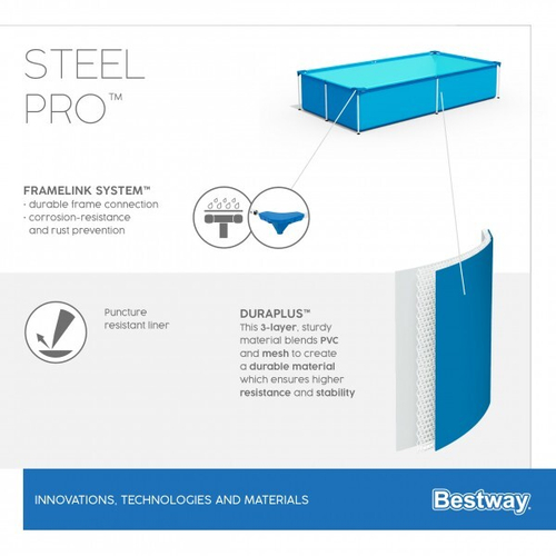 Бассейн Bestway Steel Pro каркасный 221х150х43см 1200л