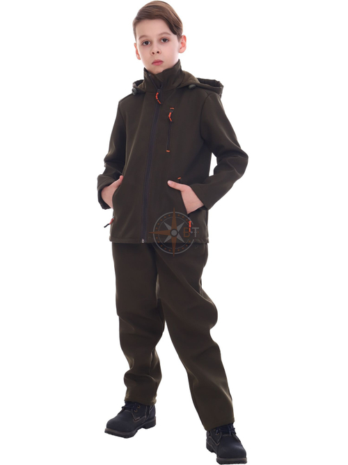 КОСТЮМ ДЕТСКИЙ ФОРСАЖ ДМС (РИПСТОП/ФЛИС темн.хаки)