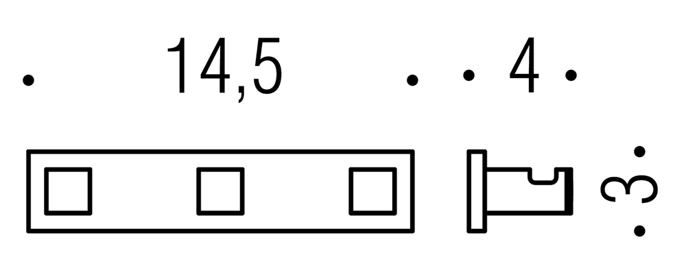 Крючок тройной Colombo Look  LC37, хром схема