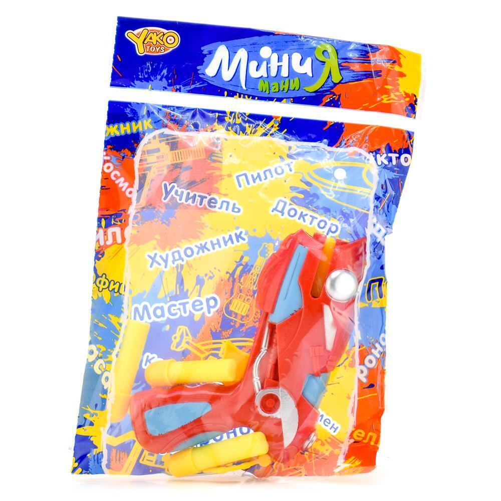 Бластер с мягкими пулями, м/пуль 3шт., пакет M7897