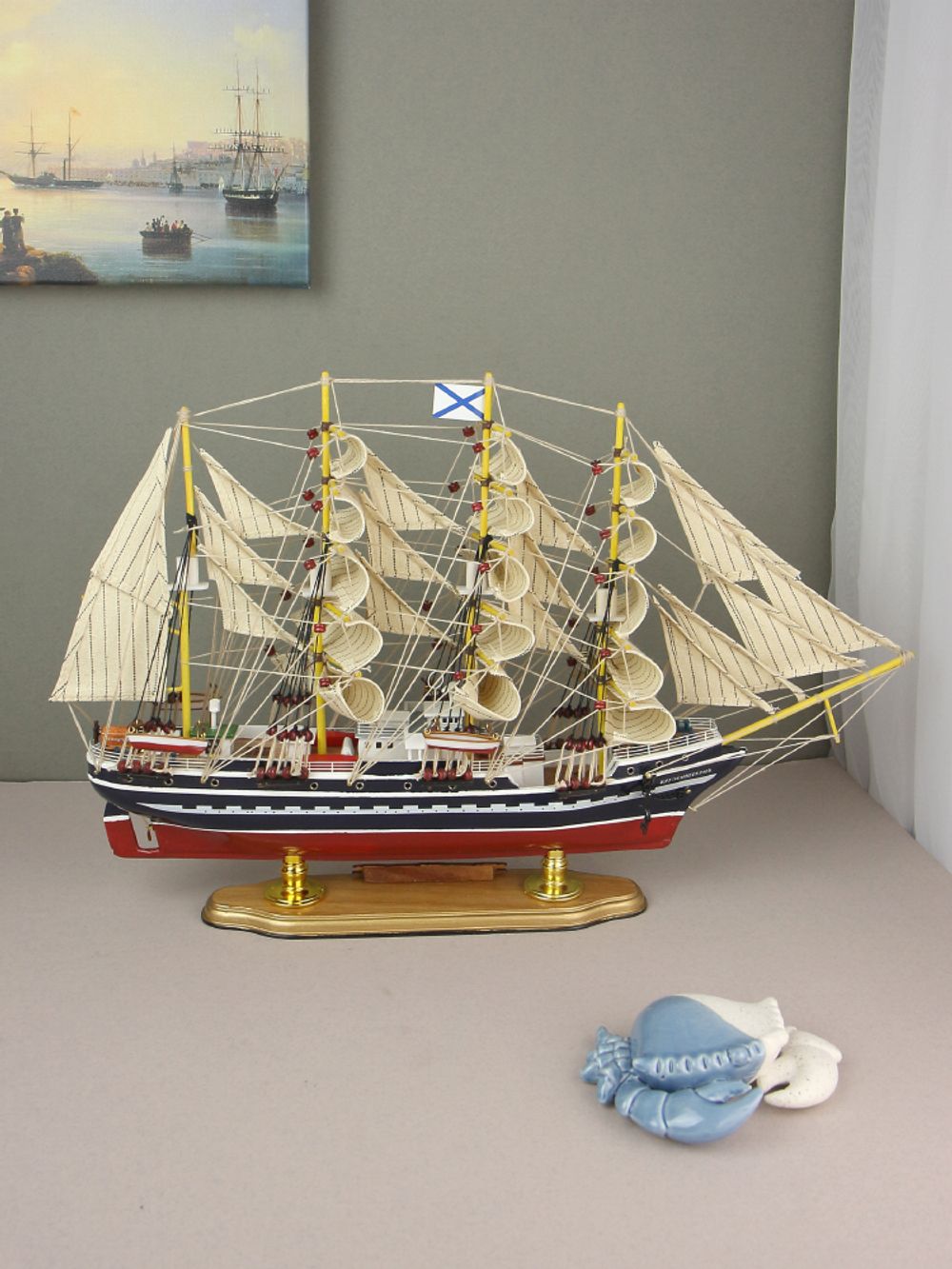 Meteor Lights Модель парусника Крузенштерн 52 см