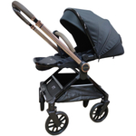 модульная коляска 3в1 Luxmom B1автолюлька+ перекидная ручка / черного цвета