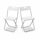 Стул складной Lagman белый (комплект из 4-х штук), 46х44х78 см, полипропилен/металл