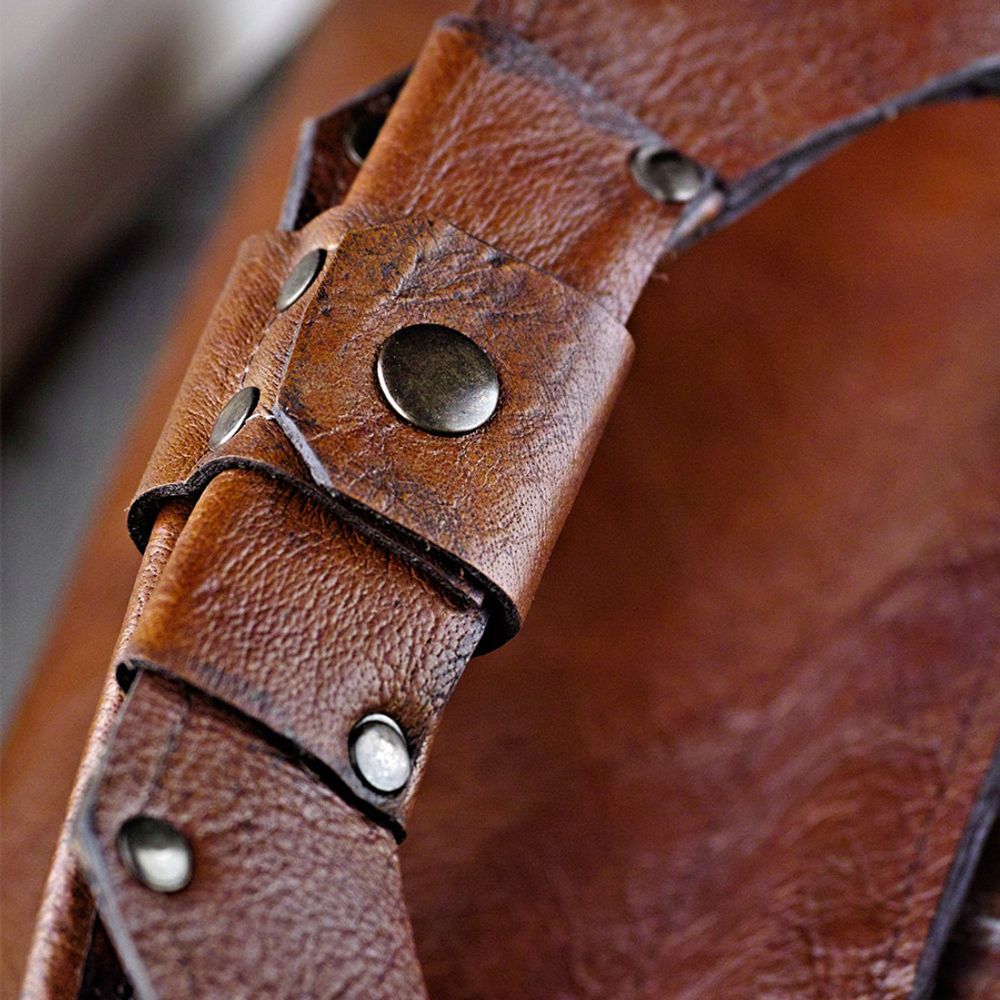 Дровница - переноска кожаная