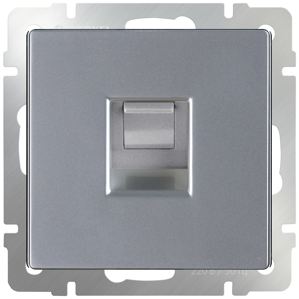 Розетка для интернета  Werkel WL06-RJ-45 серебряный