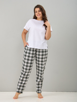 Брюки Б-18/хаки-клетка