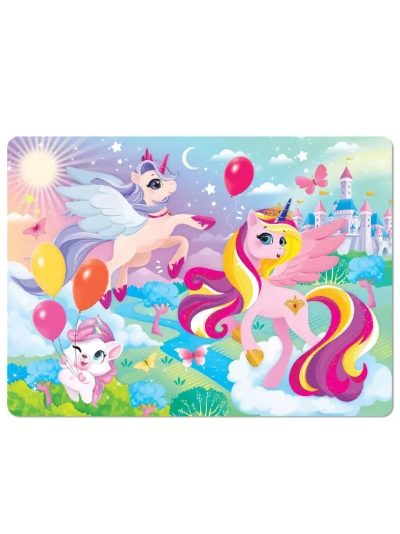 Пазлы для детей 4 5 6 лет Единороги 60 элементов