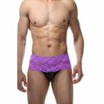 Мужские трусы тонги сиреневые кружевные La Blinque LB15412