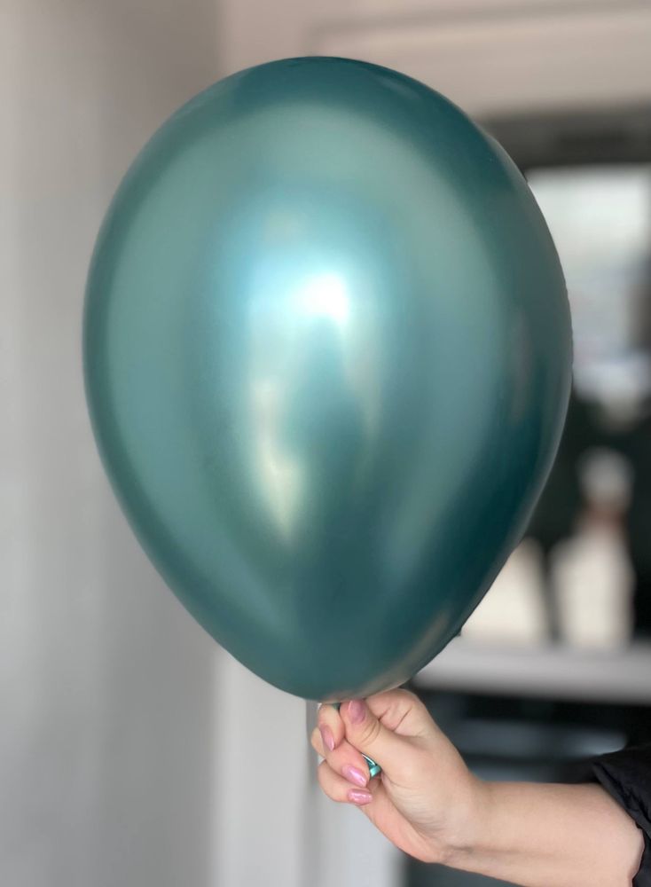 Воздушный шар однотонный Хром бирюза G ПАЛИТРА №4097