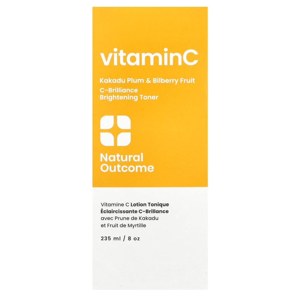 Natural Outcome, Vitamin C, осветляющий тоник C-Brilliance, без отдушек, 235 мл (8 унций)