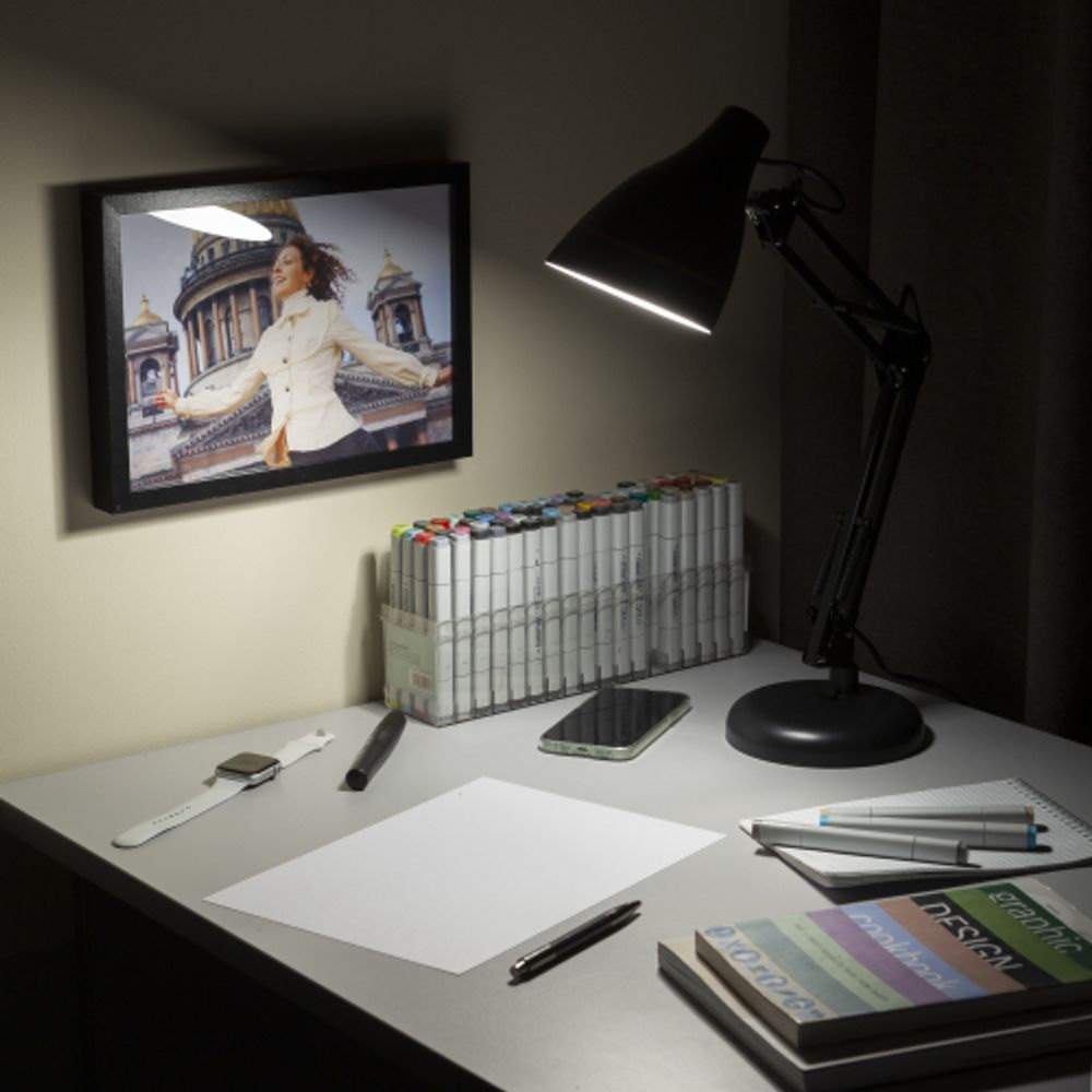 Настольный светильник ЭРА N-123-Е27-40W-BK черный | Настольные светильники под лампу