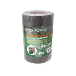 Бумага наждачная на тканевой основе 115ммх5м в рулоне (P80) RockForce##Rock FORCE RF-FB280C