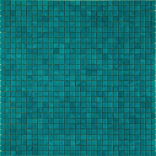 Плитка мозаичная стеклянная  Rose 10 AJ 66+3 голубой аквамарин