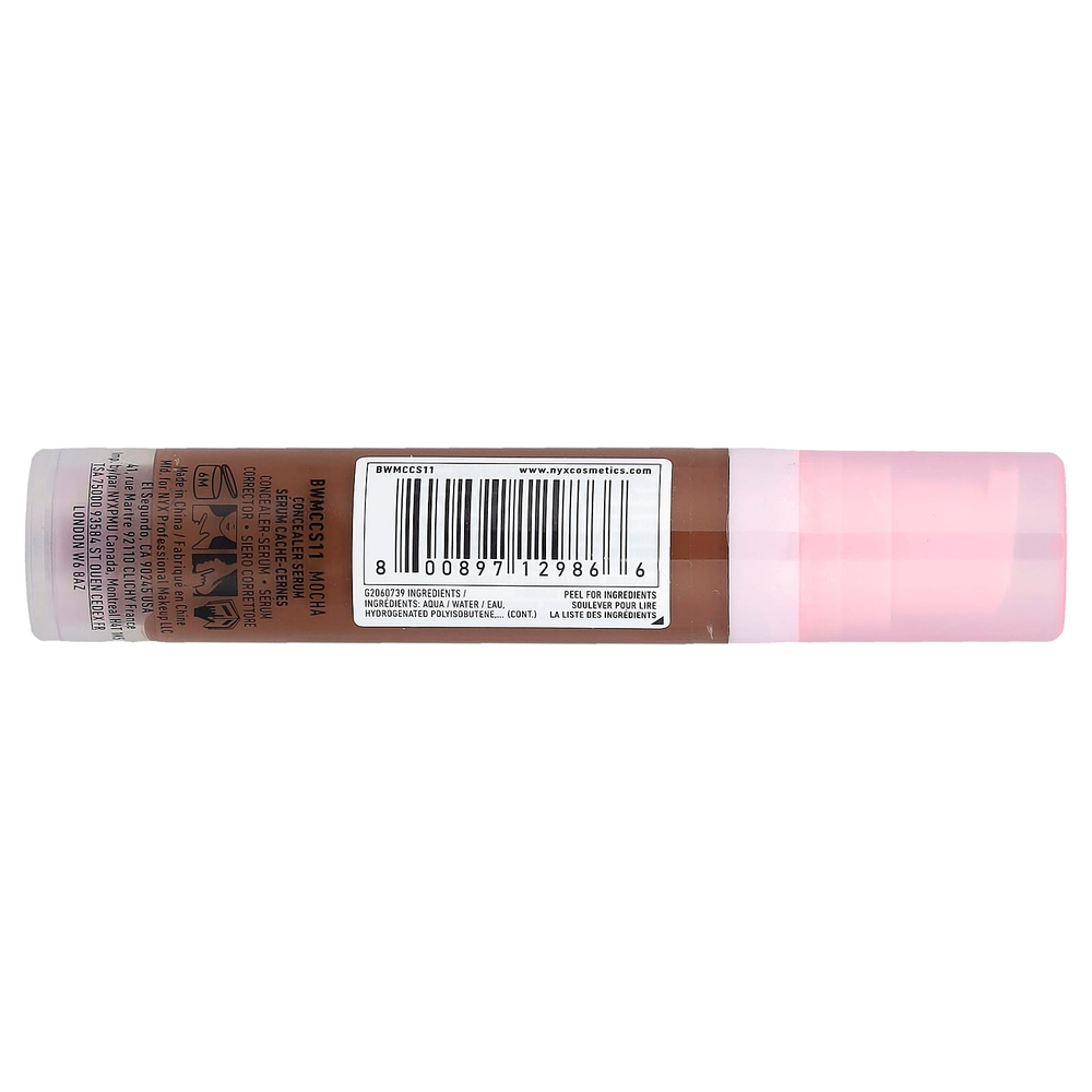 NYX Professional Makeup, Bare With Me, сыворотка-консилер, 11 мокко, 9,6 мл (0,32 жидк. Унции)