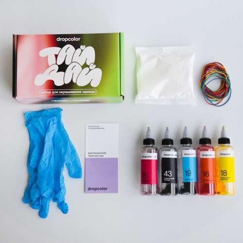 Тай-дай сет в бутылочках 5 цветов №4