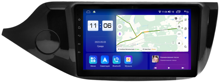 Магнитола для KIA Ceed 2 (JD) 2012-2018 (рамка глянцевая) - Parafar PF216THD на Android 14, CarPlay, 4G SIM-слот