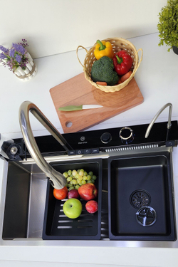 Многофункциональная кухонная мойка из нержавеющей стали BZ9951JS цвета Золотой