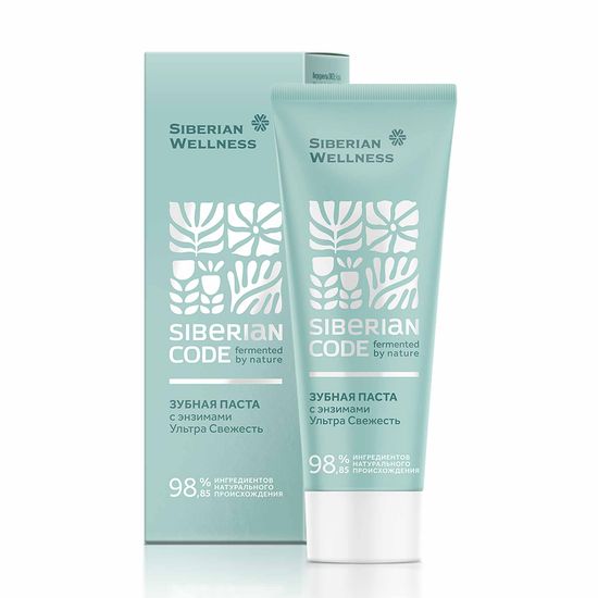 Антибактериальная зубная паста с энзимами для комплексного ухода и защиты от кариеса Siberian Code