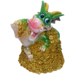 Фигурка «Дракоша на денежной горе» 10*9*7 см, микс