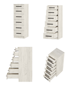 Комод Фиеста дуб крафт белый 400