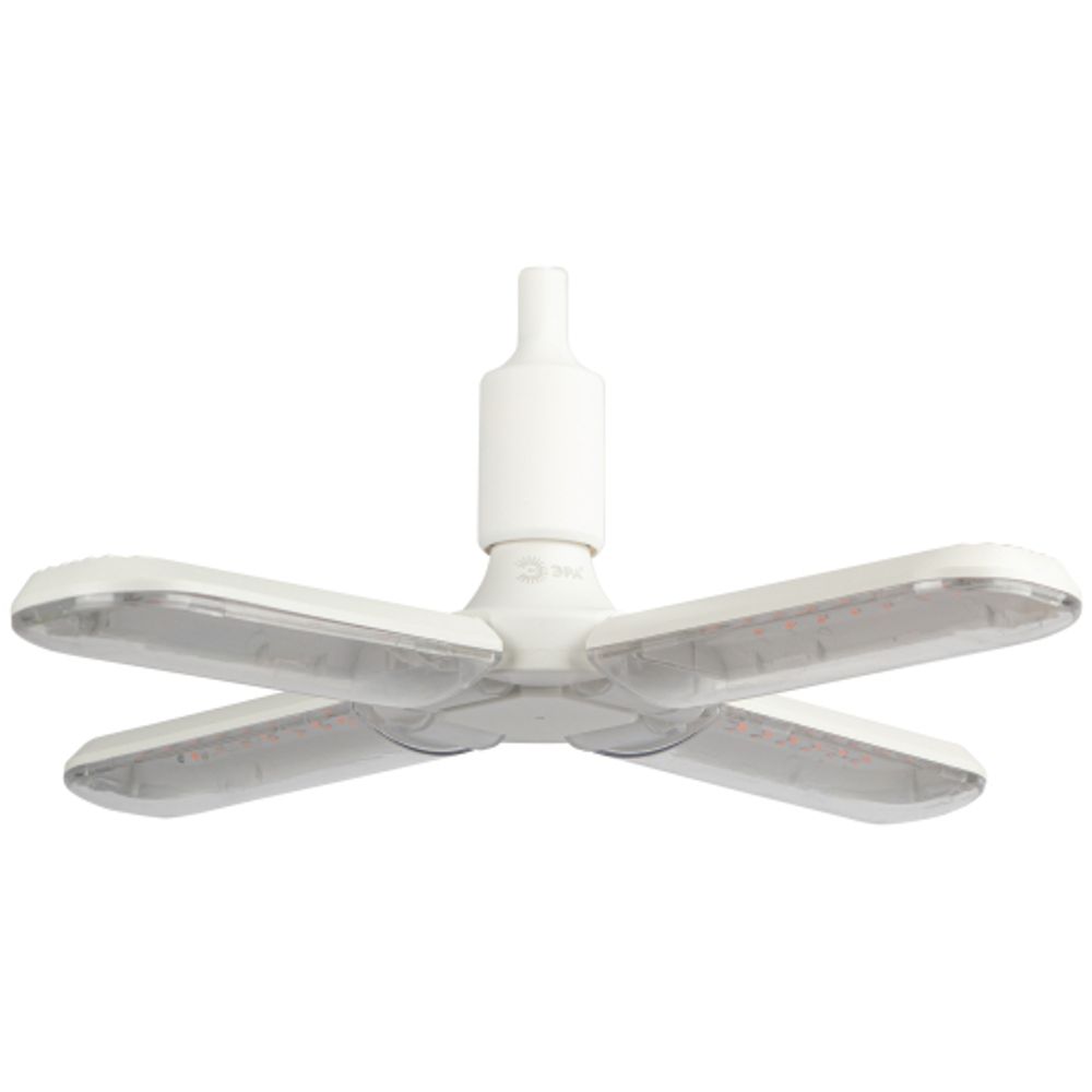 Фитолампа для растений светодиодная ЭРА FITO-36W-RB-E27-FOLD 4-х лепестковая красно-синего спектра 36 Вт Е27 | Фитолампы Е27