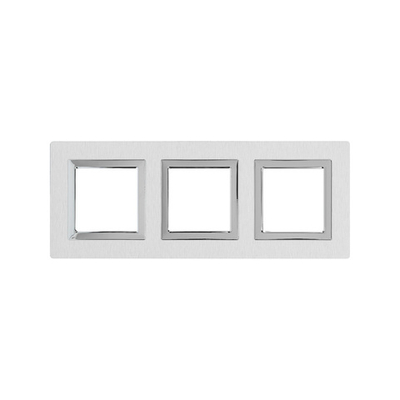 Рамка из алюминия, "Avanti", серая, 3 поста (6 мод.)