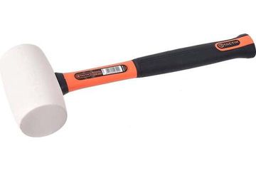 Кувалда  резиновая 65 мм, белая с фиберглассовой рукояткой Tactix 223003