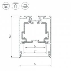 Профиль универсальный Arlight S2-LINE 29440