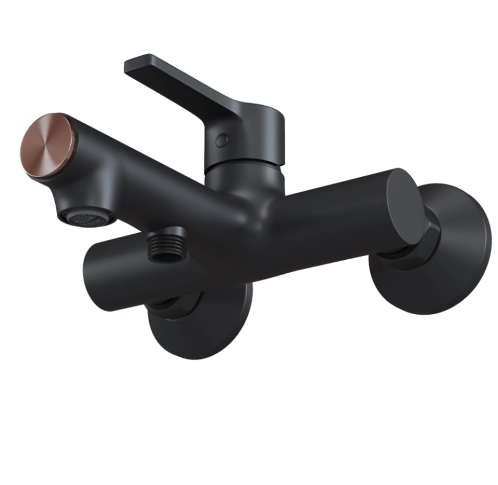 Смеситель для ванны 35k MIXLINE ML23-01 "Round Black"