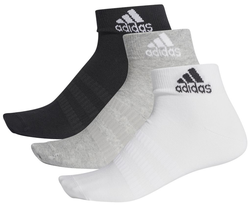 Теннисные носки Adidas Light Ankle 3PP - grey/white/black