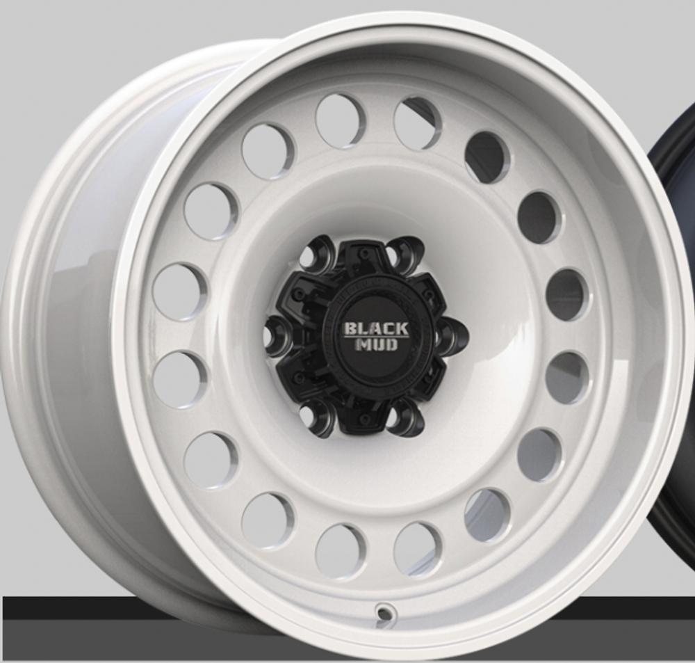 Диск колесный, кованый rt570 R17 8,0 ЕТ0 Black Mud Wheels White