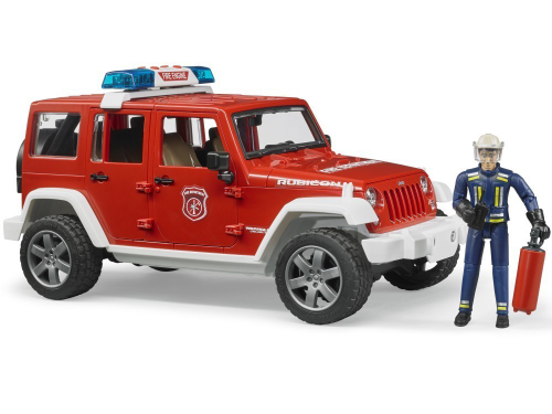 Внедорожник Jeep Wrangler Unlimited Rubicon Пожарная с фигуркой