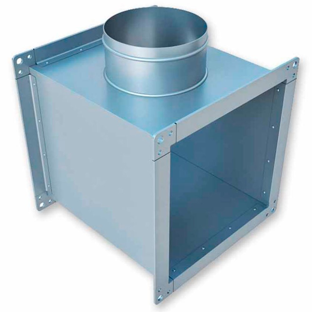 Тройник ЕВРОВЕНТ (ПрсКв) 300х200-160 (оц.ст.0.7/R20)