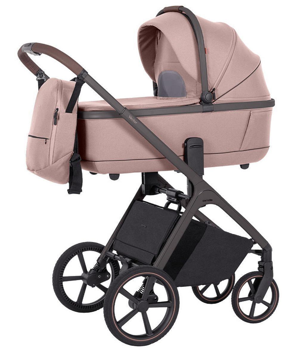 Коляска Carrello Vector CRL-6550 и автокресло Cybex Aton S2 Moon Black 3 в 1 Cupcake Beige