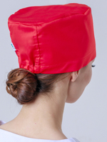 Красный медицинский колпак К-117 MediS.moda