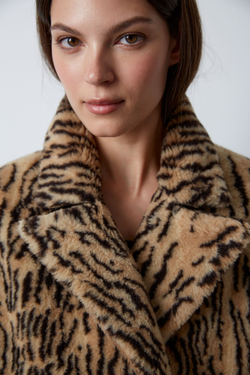 Шуба двубортная из шерсти Стелла Маккартни