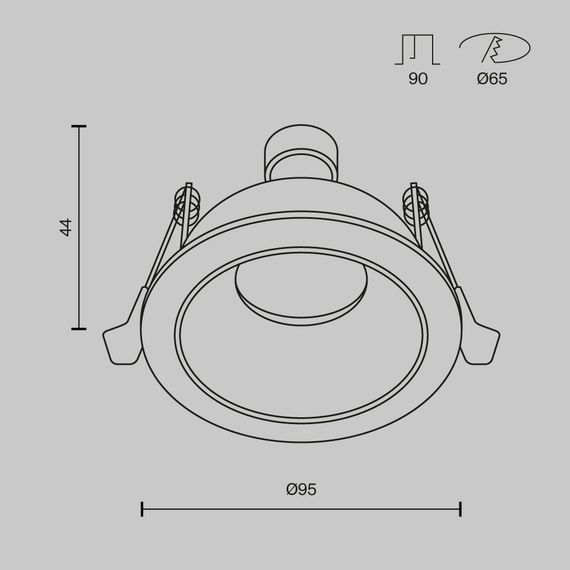 Встраиваемый светильник Maytoni Technical Downlight Share DL126-GU10-B