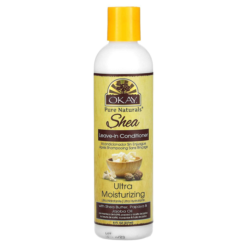 Okay Pure Naturals, Ультраувлажняющий несмываемый кондиционер, масло ши, 237 мл (8 жидк. унц.)