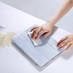 Чехол книжка синего цвета от Dux Ducis для Apple iPad Pro 13 с 2024 года, серия Unid Series Case, с держателем Apple Pencil и функцией автоматического перехода в спящий режим