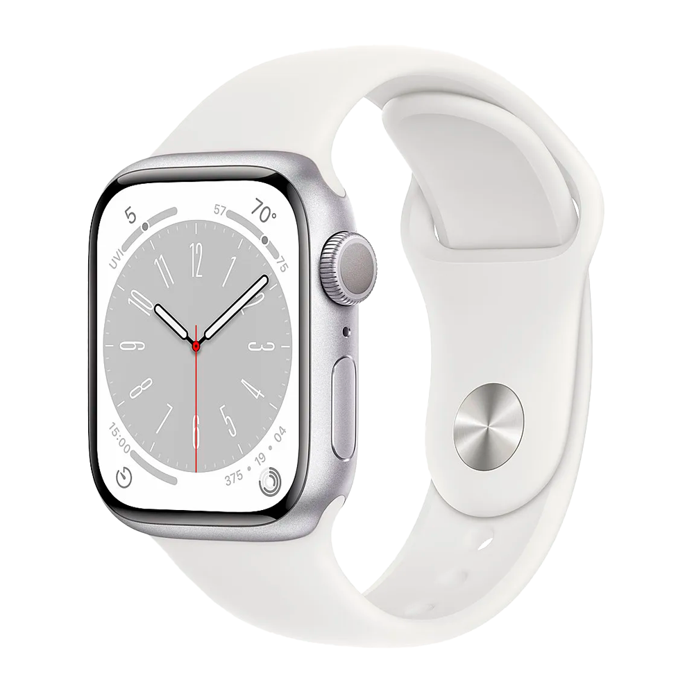 Умные часы Apple Watch Series 8 GPS, 41mm, Aluminium Case with Sport Band, Silver (Серебристый)