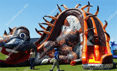 Коммерческий надувной батут "Мега - дракон"