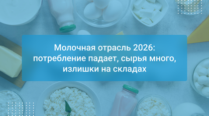 Молочная отрасль 2026: потребление падает, сырья много, излишки на складах